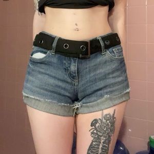 ⚰️Denim Jean shorts with belt from Charlotte Russe for Sale⚰️